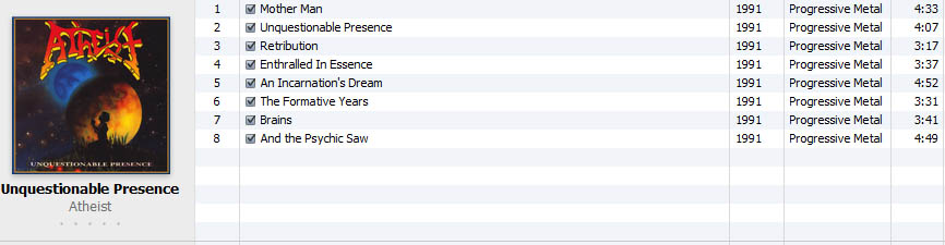 Atheist - Unquestionable Presence